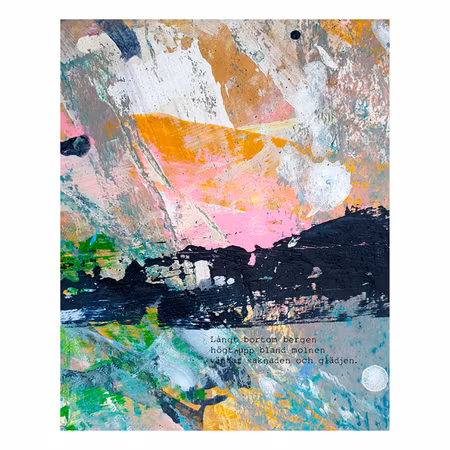 Långt bortom bergen: Fine art print av Hanna Ekegren, 51x62 cm