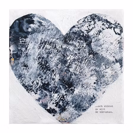 Störst av allt är kärleken: Fine art print av Hanna Ekegren, 50x50 cm