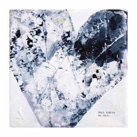 Mitt hjärta är ditt: Fine art print av Hanna Ekegren, 50x50 cm