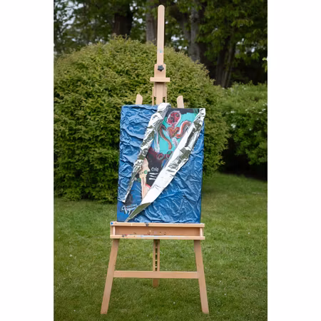 Coke, Mixed media av Adam Ström. 75 x 50 cm. Tavla, del av serien Wrapped