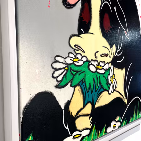 Do the things you love, blandteknik på duk av Mike Blomqvist, 64x83 cm