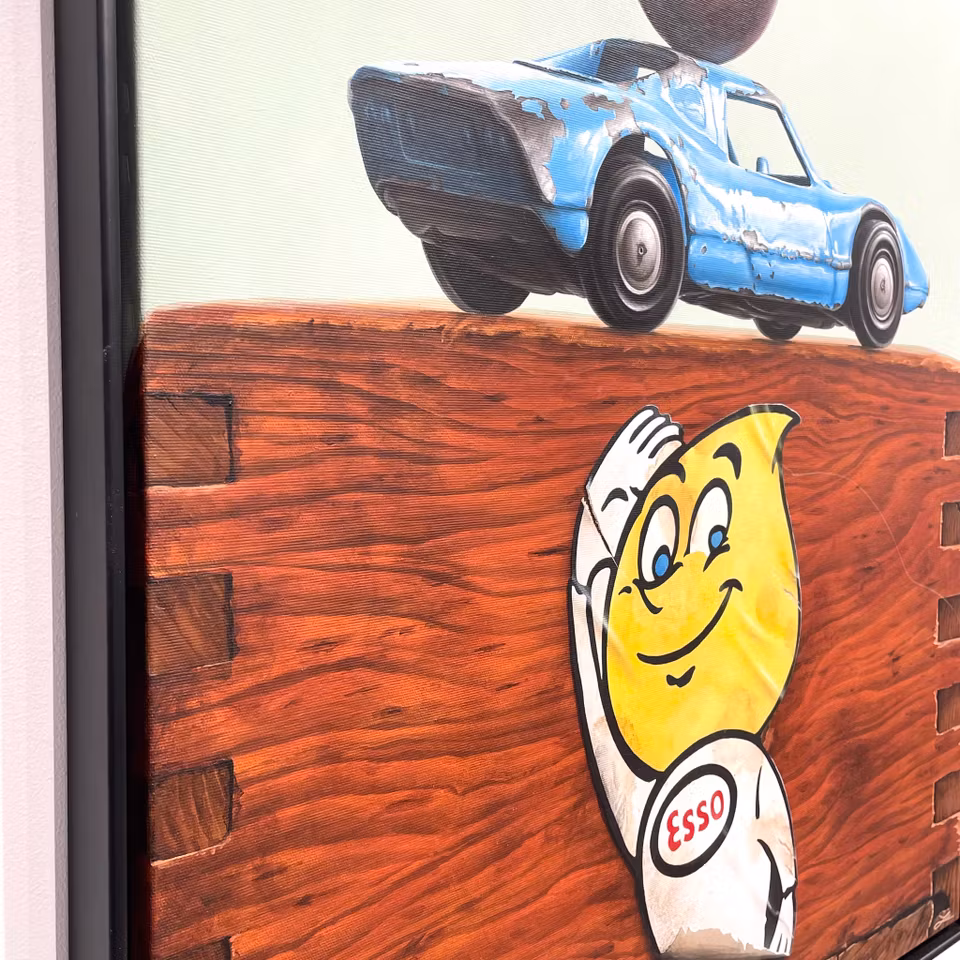 Blue, akryl på duk av Jonas Brodin, 74x104 cm