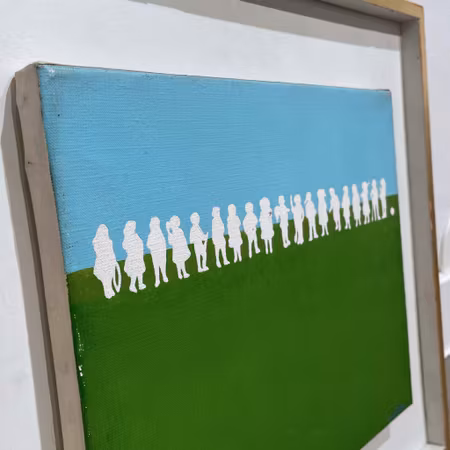 Utan titel, Olja på duk av Milvia Maglione, 40x35 cm