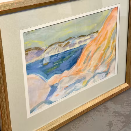 Sommarvik, Akvarell på papper av Knut Irwe, 53x43,5 cm