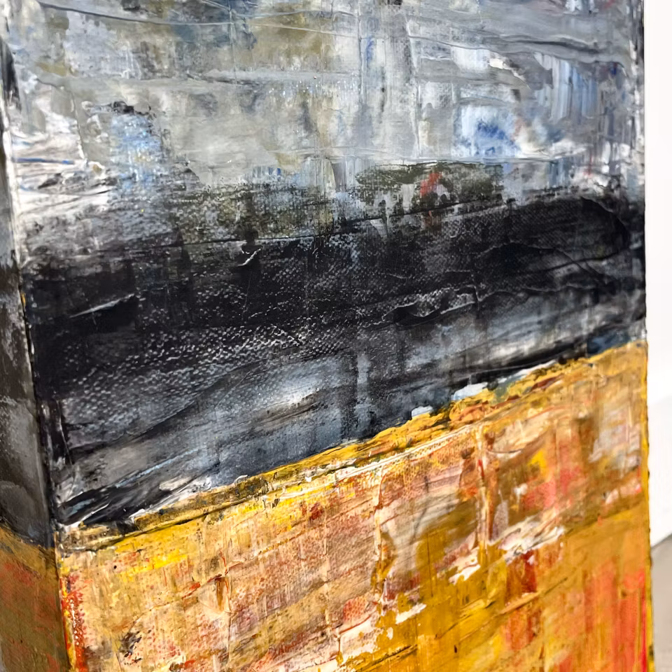 Bilder från ingenmansland, Olja på duk av Dag Ronny Pettersen, 30x24 cm