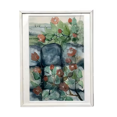 Ingen titel, Akvarell på siden av Inger Jonsson, 32x42 cm