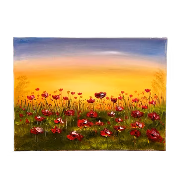 Stjärnorna på slottet I, Olja på duk av Lasse Kronér, 40x30 cm