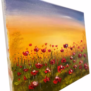 Stjärnorna på slottet I, Olja på duk av Lasse Kronér, 40x30 cm