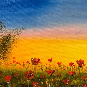 Lasse Kronér – Stjärnorna på slottet II, olja på duk, 40 × 30 cm