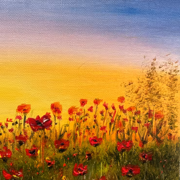 Lasse Kronér – Stjärnorna på slottet III, olja på duk, 40 × 30 cm