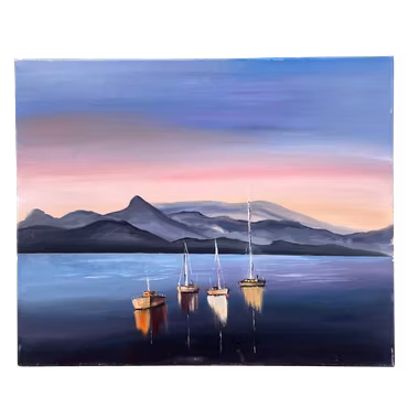 Lasse Kronér – Four tops, olja på duk, 50 × 60 cm