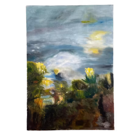Secret garden, Olja på duk av Lasse Kronér, 70x100 cm