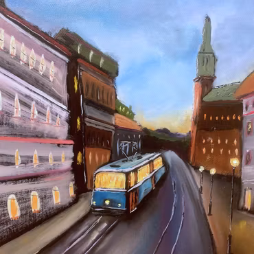 Lasse Kronér – Känn ingen sorg för mig Göteborg, olja på duk, 40 × 40 cm