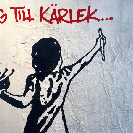 Ta mig till kärlek, Blandteknik på duk av Hellstrom Street Art, 70x100 cm