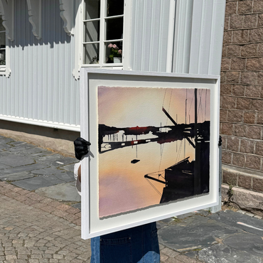 'Bovallstrand', Akvarell av Kalle Nilsson, 93x73 cm
