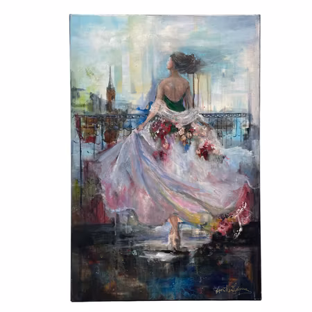 'Ödmjukhet', Akryl på duk av Anna-Lena Johansson, 60x90 cm