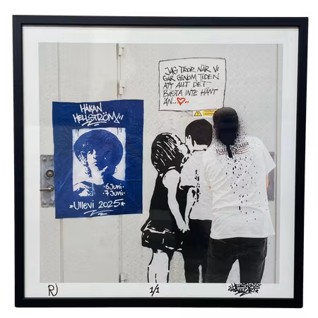 'Streetphoto IV', Fotografi av Rasmus Johanson & Hellstrom Street Art, 40x40 cm