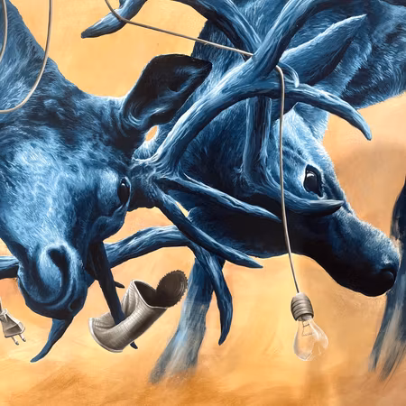 'Out of town', Akryl på duk av Jonas Brodin, 114x94 cm