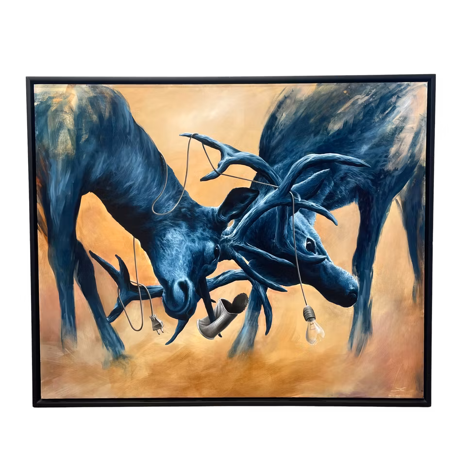 'Out of town', Akryl på duk av Jonas Brodin, 114x94 cm