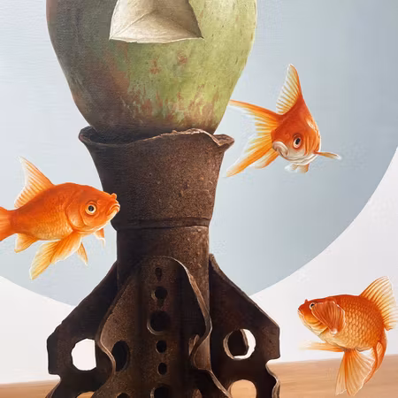 'Ingen titel', Akryl på duk av Jonas Brodin, 73x109 cm