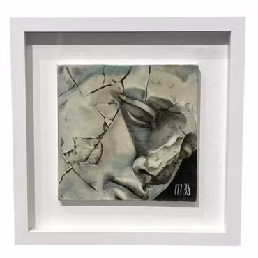 'Study 1', Akryl på duk av Marta Bies, 33x33 cm
