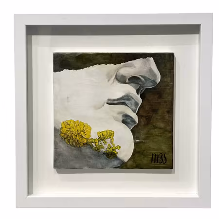 'Study 3', Akryl på duk av Marta Bies, 33x33 cm