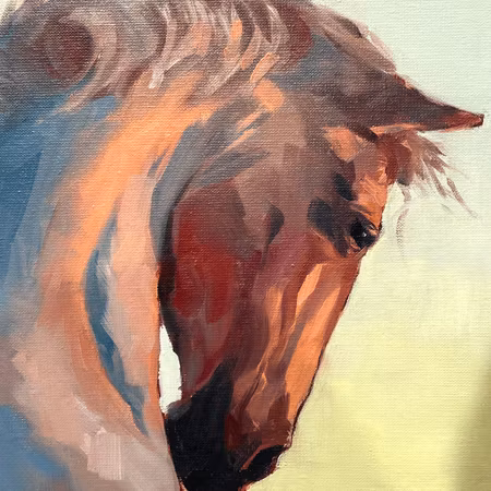 'Chico', Olja på duk av Elin Östberg, 30x40 cm
