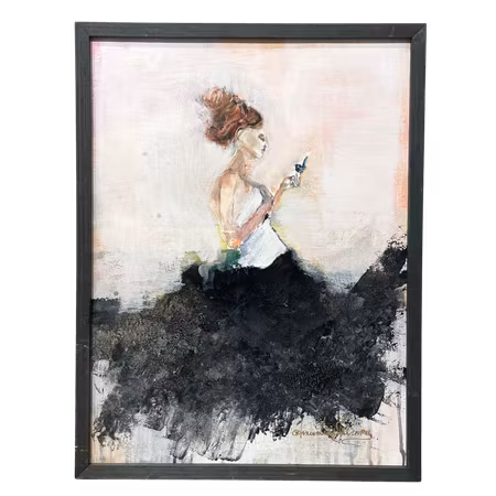 'Tidlös Grace', Akryl på duk av Anna-Lena Johansson, 37x50 cm