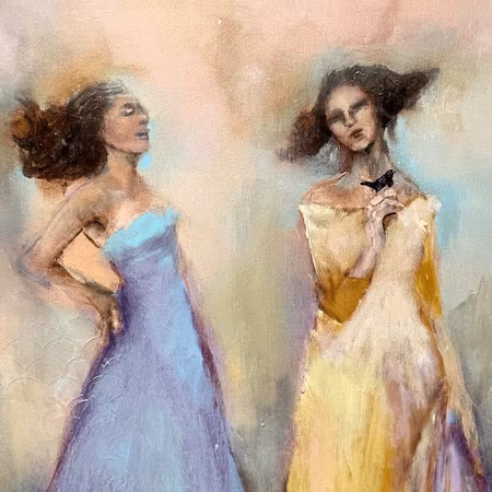 'I stilla samklang', Akryl på duk av Anna-Lena Johansson, 55x79 cm