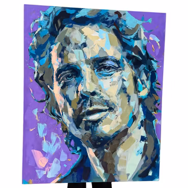 'Chris Cornell', Akryl på duk av Alberto Ramirez LEG, 130x160 cm