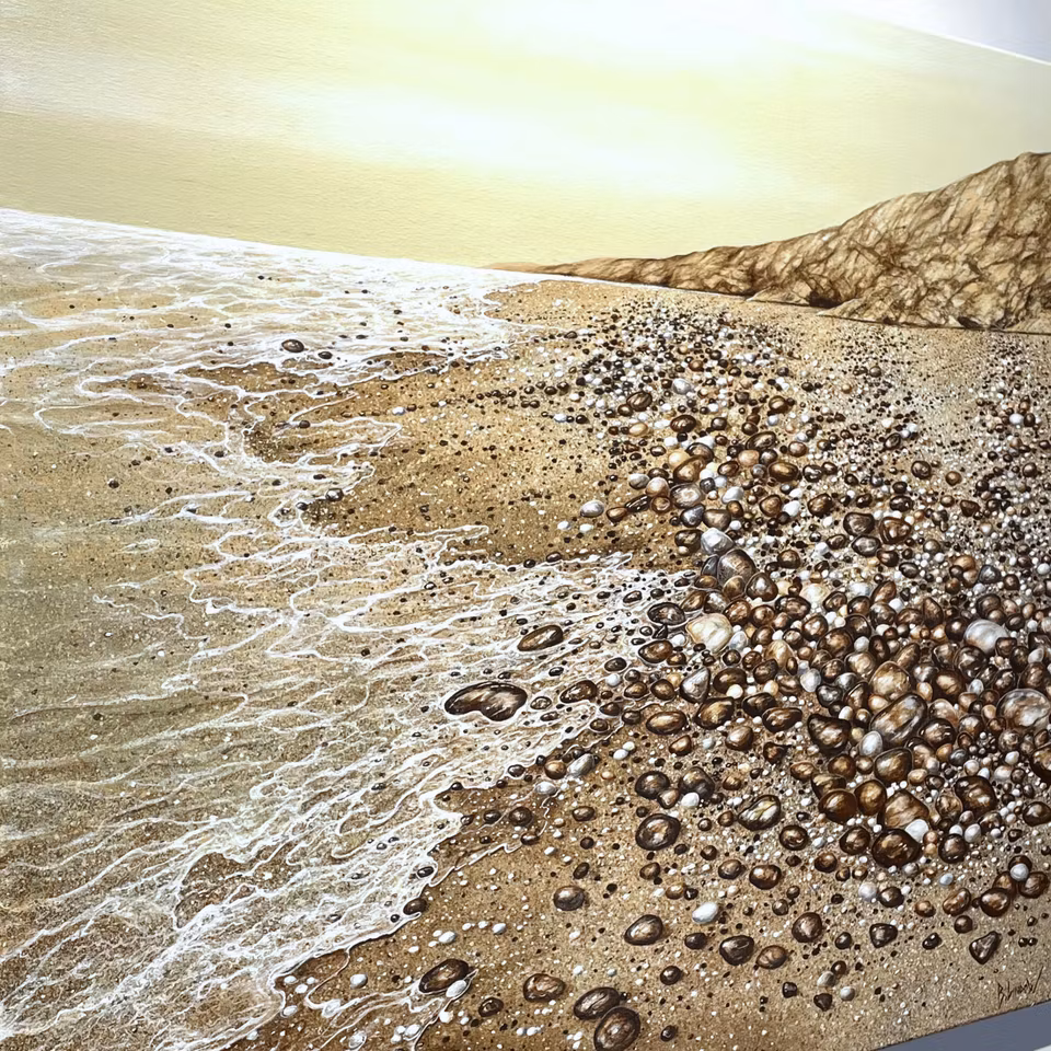 'Coffee Bay', akryl på duk av Bjørn Lindow, 120x100 cm
