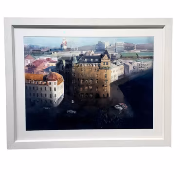 "Bastionsplatsen", akvarell på papper av John Ma, 92 × 72 cm