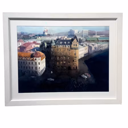 "Bastionsplatsen", akvarell på papper av John Ma, 92 × 72 cm