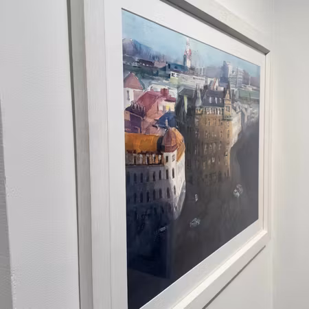 "Bastionsplatsen", akvarell på papper av John Ma, 92 × 72 cm