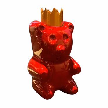 Candy King Ruby, Skulptur, gjuten, handmålad av Adam Ström. 18 x 12 cm. Del av serien Candy King