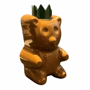 Candy King Chestnut, Skulptur, gjuten, handmålad av Adam Ström. 18 x 12 cm. Del av serien Candy King