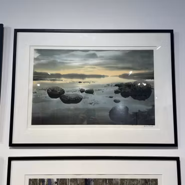 “Gryningens spegel”, akvarell av Mikael Forssén, 72 × 52 cm