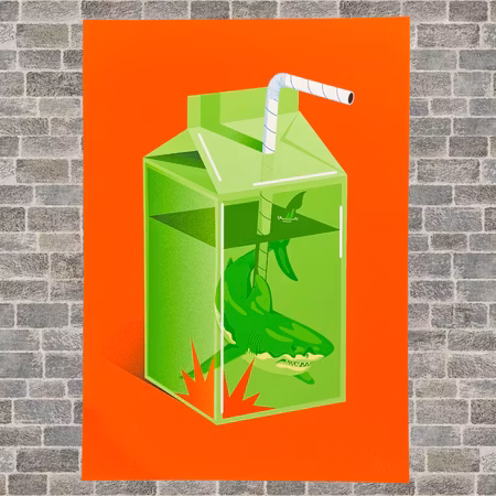 "Trapped (Juice)", fine art print på 200 g papper, limiterad till 20 exemplar av John Beijer, 29,7 × 42 cm