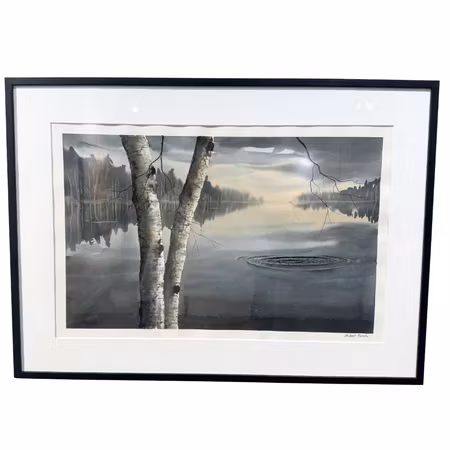 “Det första andetaget”, akvarell av Mikael Forssén, 72 × 52 cm