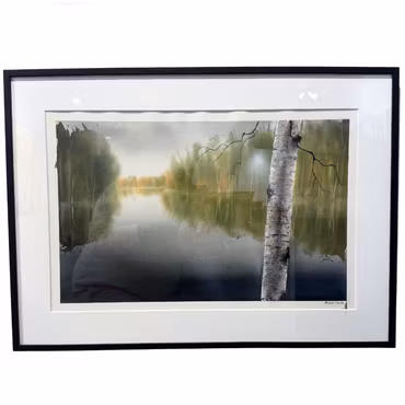 “Lövens viskning”, akvarell av Mikael Forssén, 72 × 52 cm