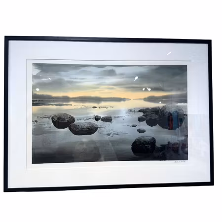 “Gryningens spegel”, akvarell av Mikael Forssén, 72 × 52 cm