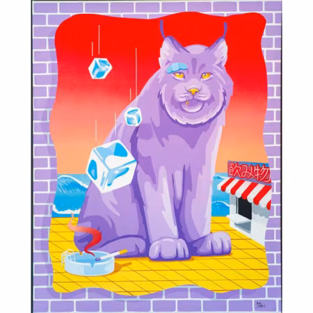 "Ocean Breeze", akryl och aerosol på canvas av John Beijer, 73 × 92 cm