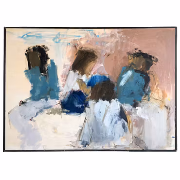 "Betty Blue, the Twin Sisters and Jean", olja på duk av Filippa Bjerling, 140 x 100 cm