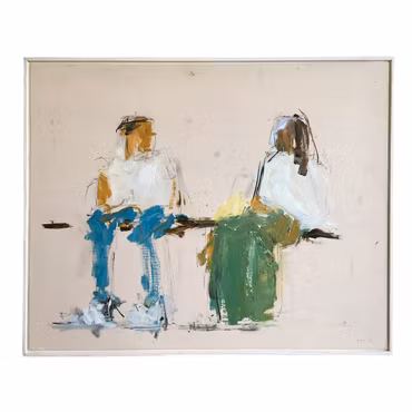 "Ralph and Moira", olja på pannå av Filippa Bjerling, 63 x 50 cm