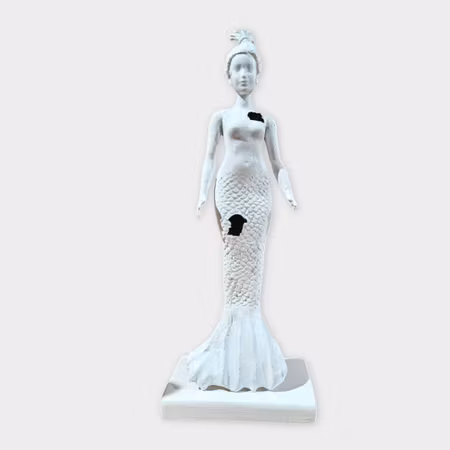 Adam Ström – Amfirite “Snow Quartz”, skulptur (unik)