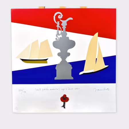 Franco Costa – 150th Jubilee America’s Cup in Cowes 2001, serigrafi (1870/150)
