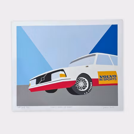Franco Costa – Volvo in Sports: Car Races, färglitografi (AP 3/40)