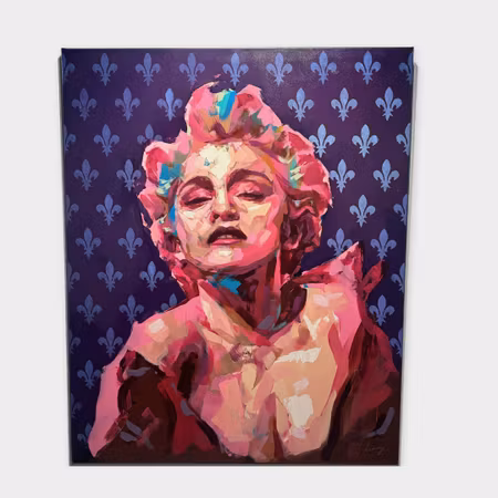 Alberto Ramirez LEG – Madonna, blandteknik på duk