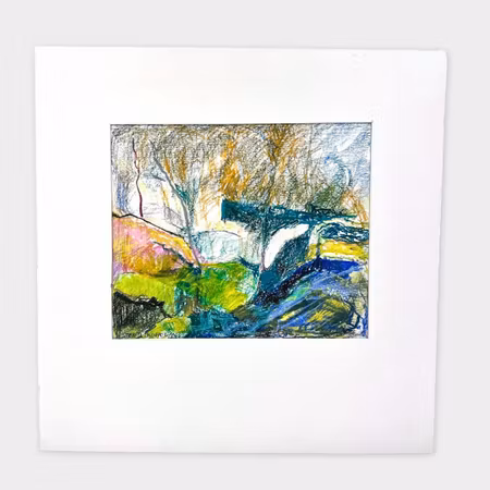 Sten Lindholm – Höst, blandteknik på papper