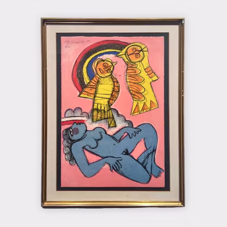 Beverloo Corneille – fåglarnas dans, litografi